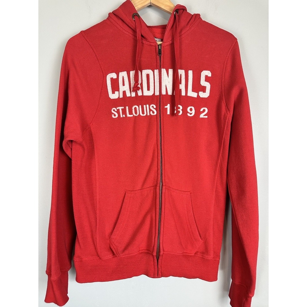 St Louis Cardinals MLB Soft As A Grape Full Zip Hoodie Womens Medium Red